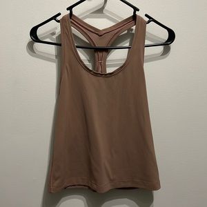 Cool Racerback Short Tank Top Nulu size 8 Tan Brown